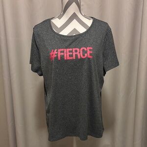 Gray T-Shirt with Pink #FIERCE Print